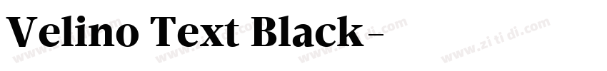 Velino Text Black字体转换